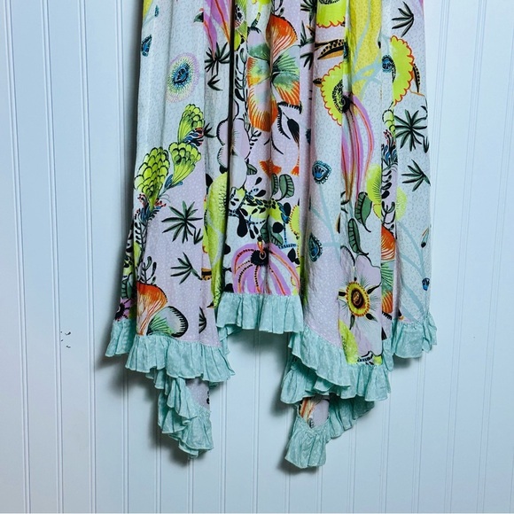 Anthropologie Margaux Sleep Dress  Large NWT Floral adjustable Ruffle V Neck - Picture 13 of 15